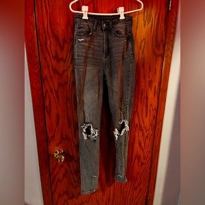 Black Wash Straight Leg American Eagle Jeans